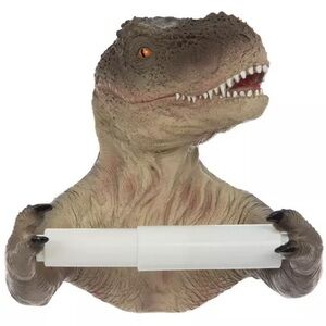 T Rex toilet paper holder with White Roller nwot